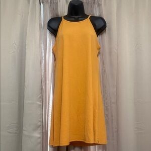 Wallflowers Slip Dress Mustard Yellow Sleeveless